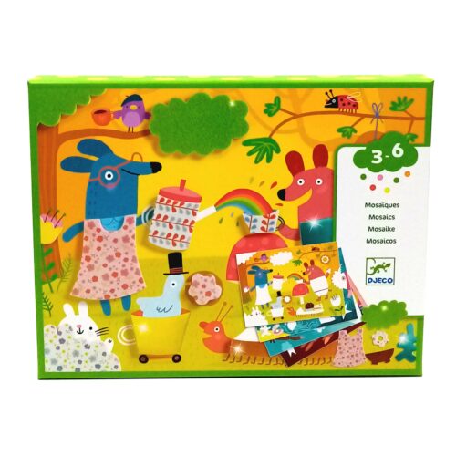 Κολάζ με αφρώδη αυτοκόλλητα "Τσάι πάρτυ ζωάκια" Djeco 09869