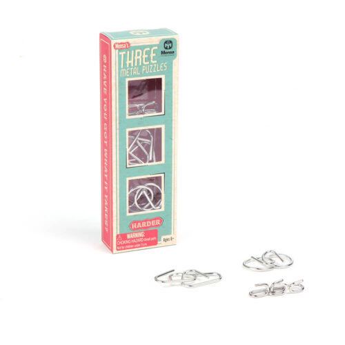 SET OF 3 HARDEST WIRE PUZZLES MENSA IQ-1072C