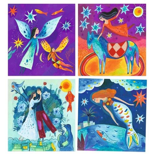 ΖΩΓΡΑΦΙΖΩ ΜΕ ΝΕΡΟΜΠΟΓΙΕΣ INSPIRED BY MARC CHAGALL "ΣΟΥΡΕΑΛΙΣΜΟΣ" DJECO 09380