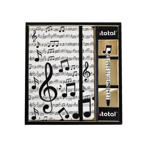 ΣΗΜΕΙΩΜΑΤΑΡΙΟ ΛΑΣΤΙΧΟ Α5 & ΣΤΥΛΟ "MUSIC"  I-TOTAL XL1831A