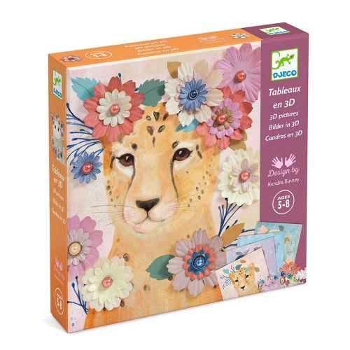 DIY ΧΑΡΤΙΝΗ ΚΑΤΑΣΚΕΥΗ 3D "ΛΟΥΛΟΥΔΕΝΙΑ ΣΤΕΦΑΝΙΑ ΣΕ ΖΩΑΚΙΑ" DJECO 09454